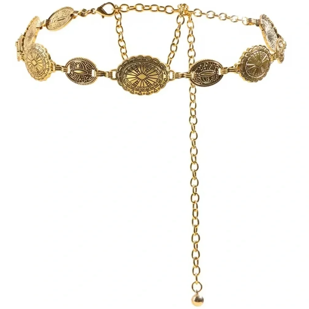 Vintage Retro Gold Chain Belt